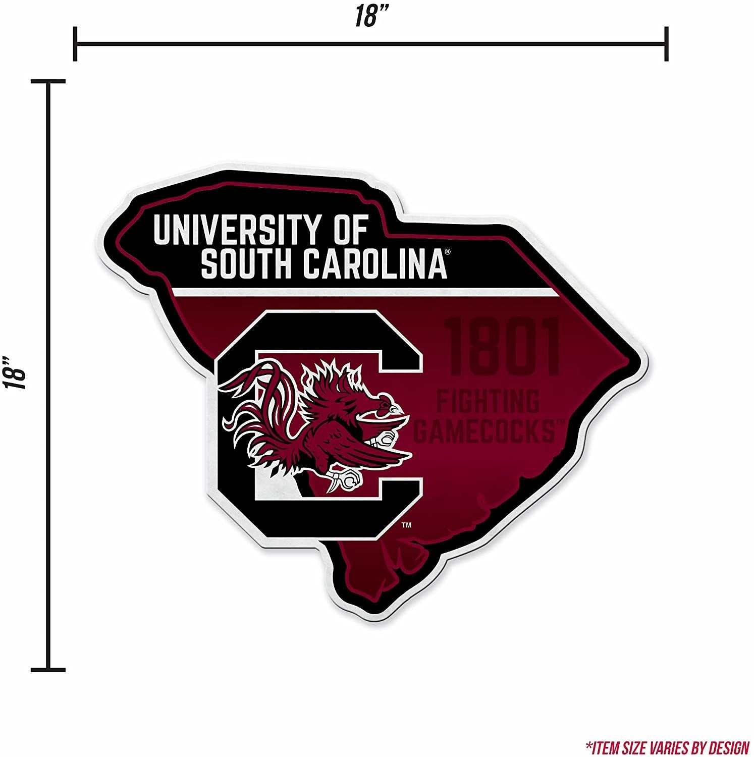 South Carolina Gamecocks Pennant State Shape 18 Inch Soft Felt University of 4
