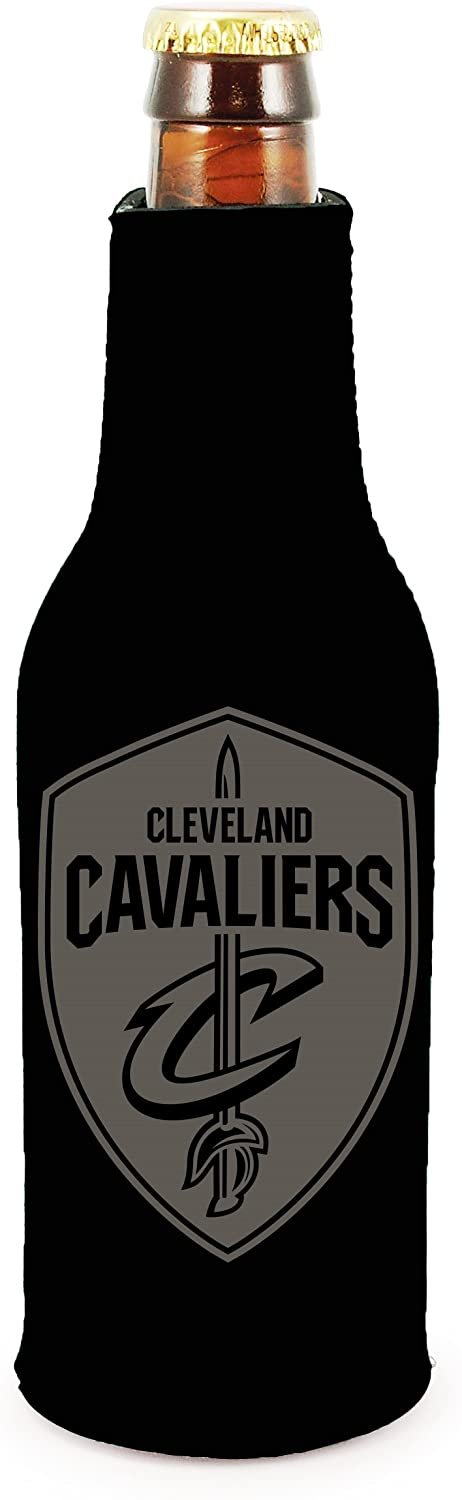 Cleveland Cavaliers 2-Pack Zipper Bottle Tonal Black Beverage Insulator Neoprene Holder Cooler Basketball 1