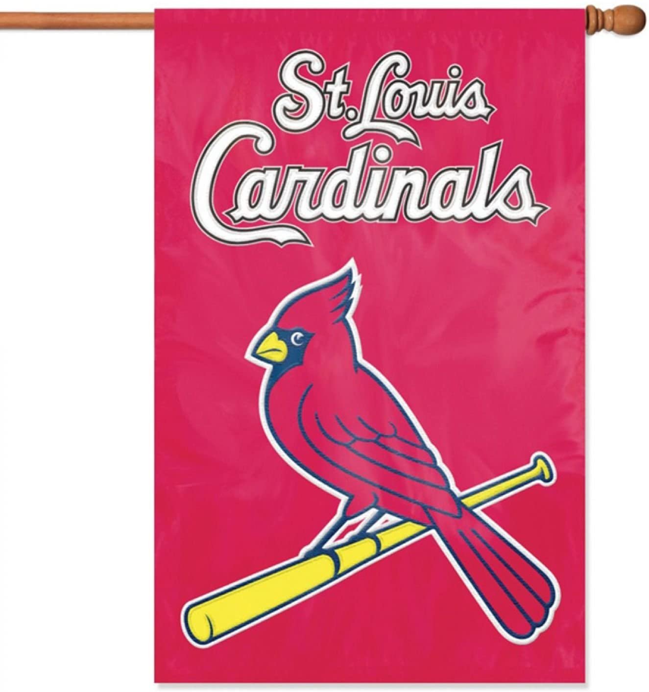 St Louis Cardinals Banner Flag Premium Double Sided Embroidered Applique 28x44 Inch