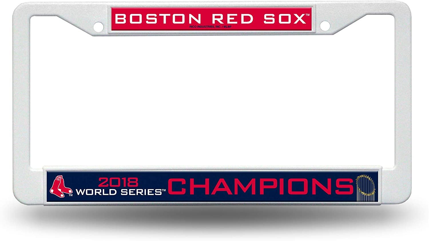 Boston Red Sox World Series Champs 2018 Plastic License Plate Frame 1