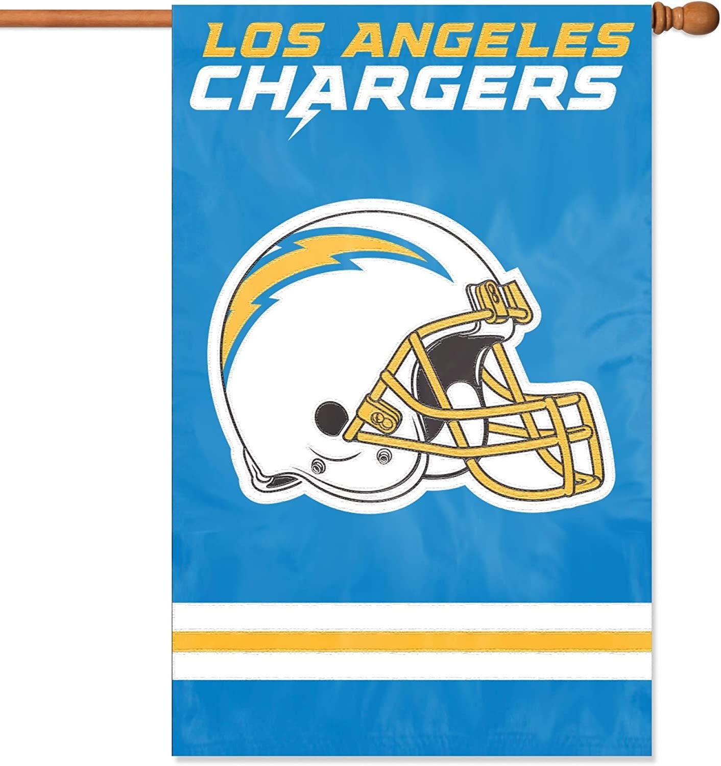 Los Angeles Chargers Premium Double Sided Banner Flag Applique Embroidered 28x44 Inches 1