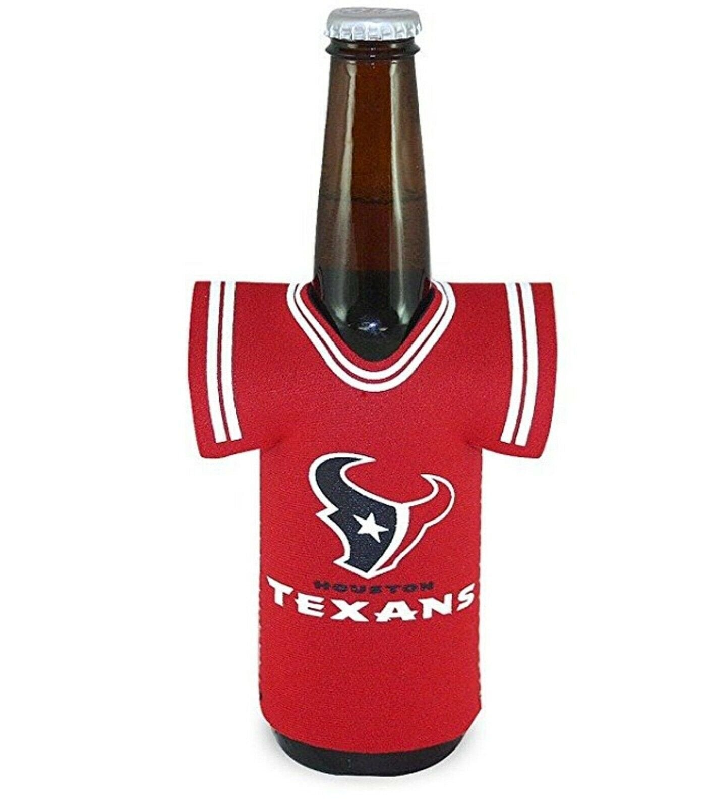 Houston Texans Jersey Design Bottle Neoprene Beverage Insulator Holder Football