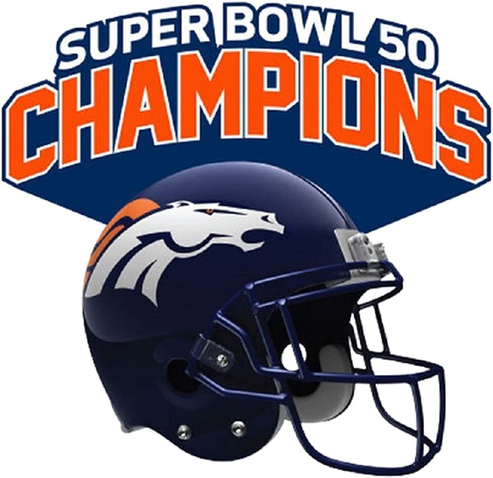 Denver Broncos Heavy Duty Magnet Super Bowl 50 Champions Helmet Design Auto Home, 12 Inch 1