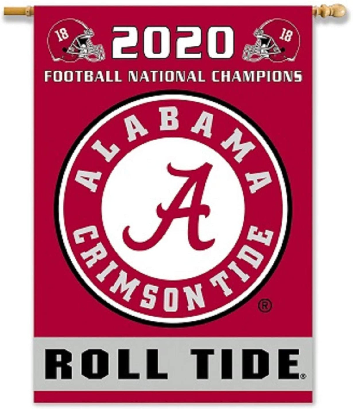 University of Alabama Crimson Tide 2020 Champions Premium Double Sided Banner House Flag, 28x40 Inch 1
