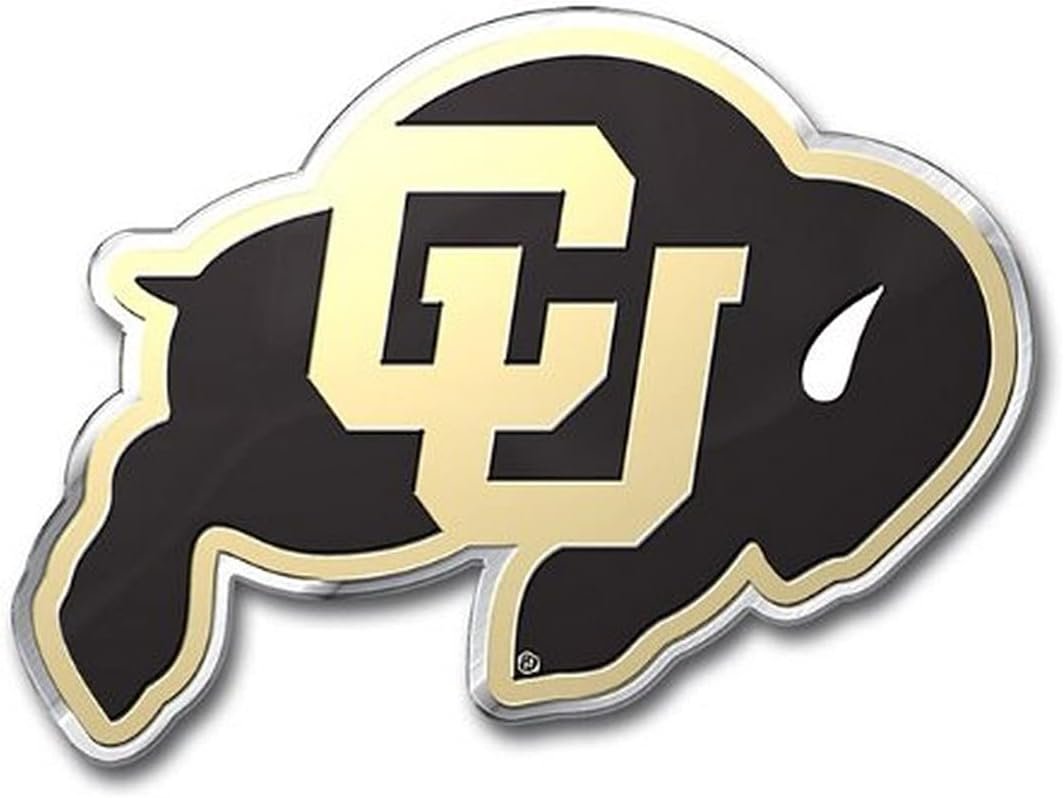 University of Colorado Buffaloes Embossed Color Auto Emblem Aluminum Metal Raised Decal Sticker Full Adhesive Backing