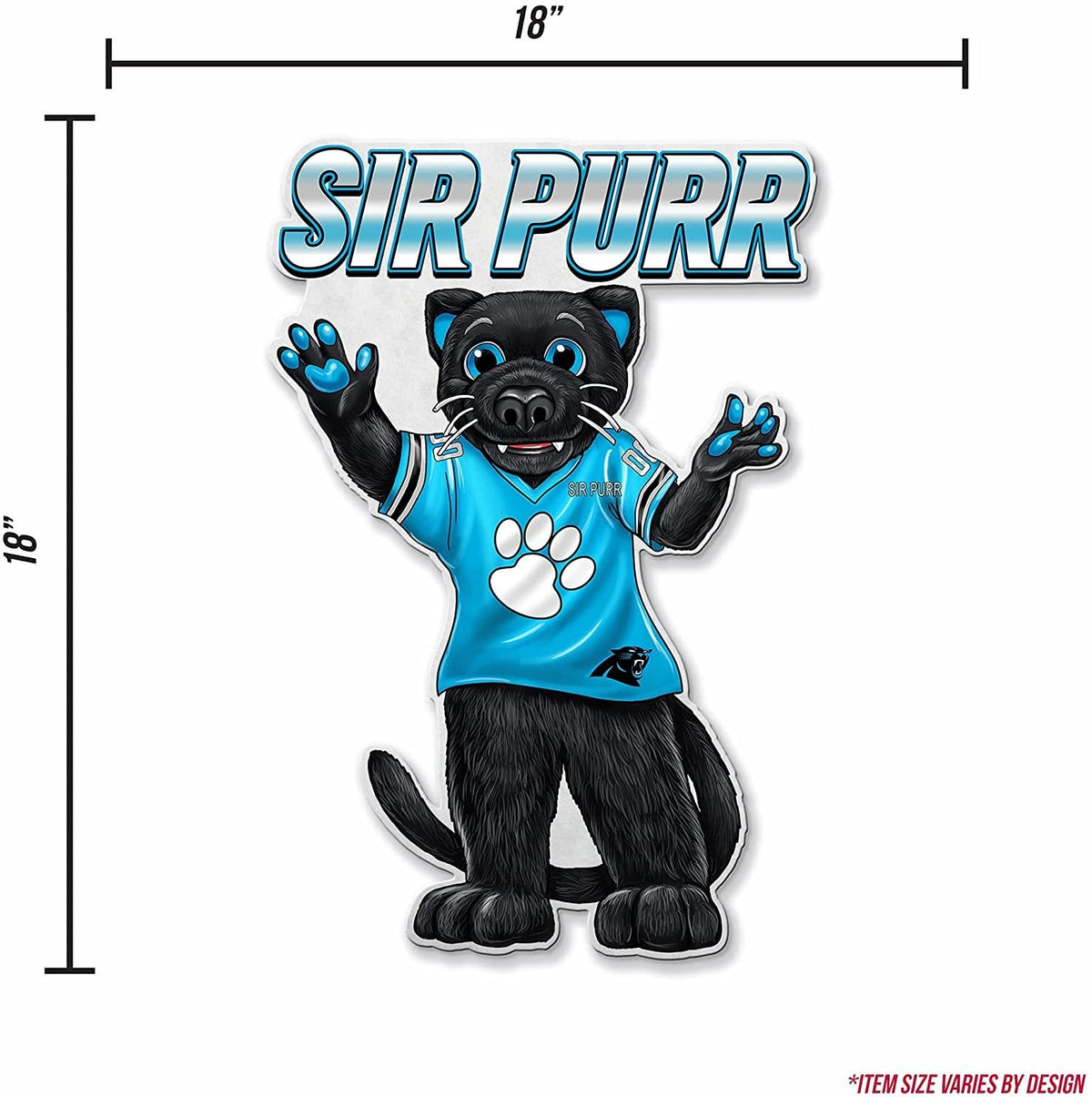 Carolina Panthers Pennant Mascot Logo 18 Inch Soft Felt 5