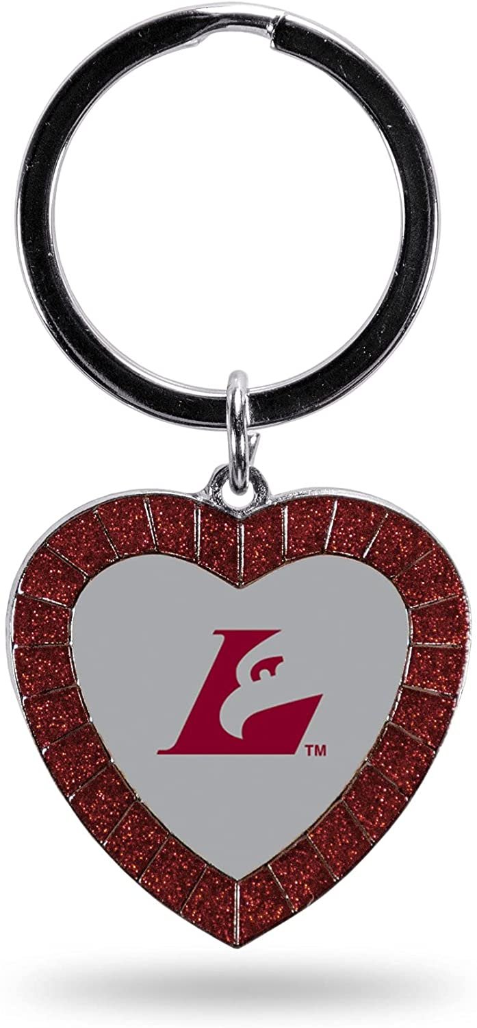 Wisconsin La Crosse Keychain Rhinestone Heart Decal Emblem Team Color University of 1