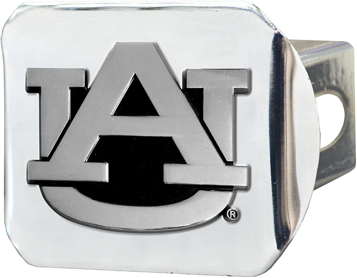 Auburn University Tigers Hitch Cover Solid Metal with Raised Chrome Metal Emblem 2" Square Type III