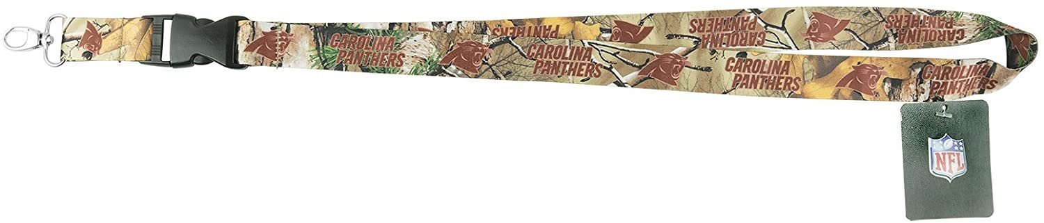 Carolina Panthers Realtree Xtra® Camo Lanyard Keychain Double Sided Breakaway Safety Design Adult 18 Inch 2