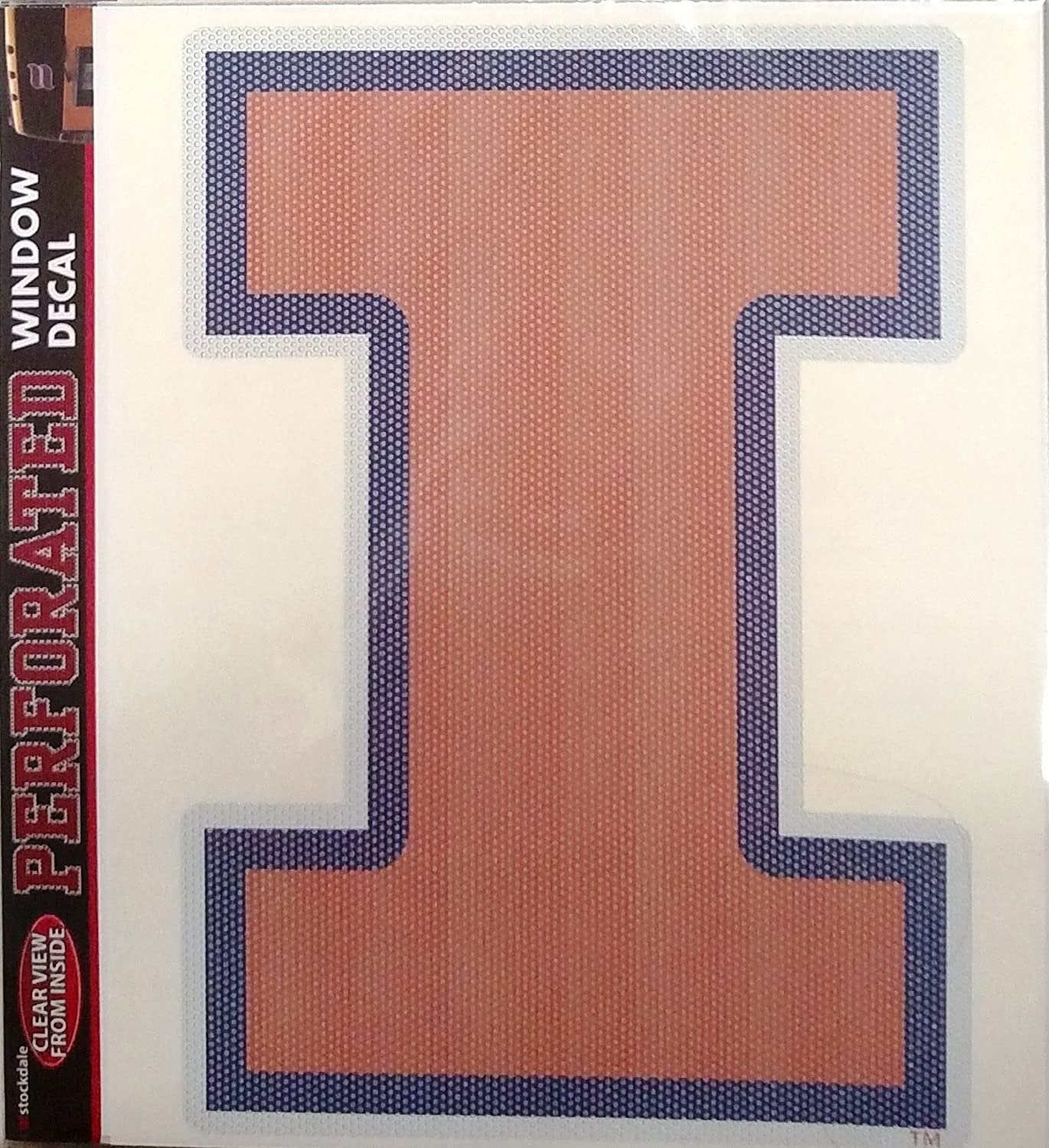 University of Illinois Fighting Illini 12 Inch Perforated Auto Window Film Decal One-Way Vision Exterior Application 1