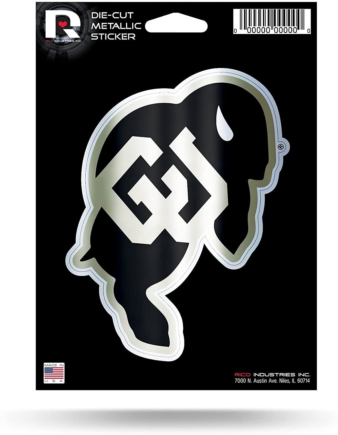 University of Colorado Buffaloes 5 Inch Sticker Decal Metallic Shimmer Design Flat Vinyl