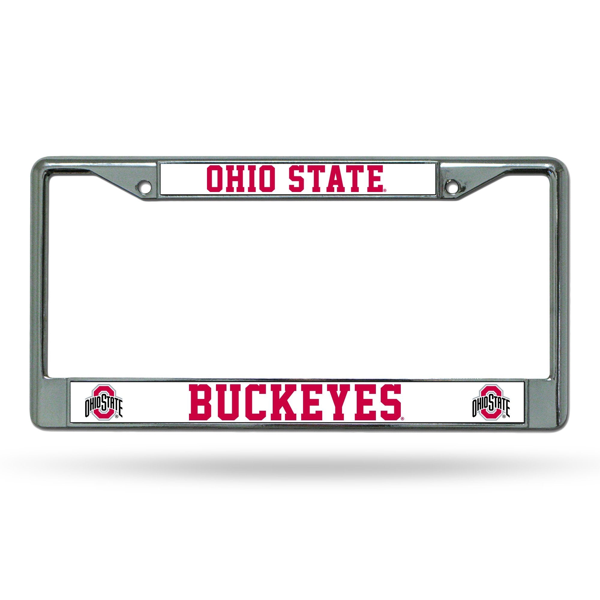 Rico Industries NCAA Ohio State Buckeyes Standard Chrome License Plate Frame , 6 x 12.25"