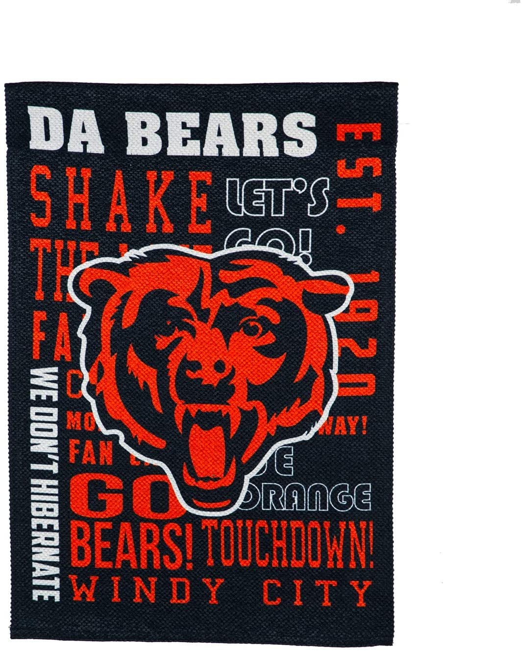 Chicago Bears Premium Garden Flag Banner, Double Sided, Fan Rules, 13x18 Inch 3