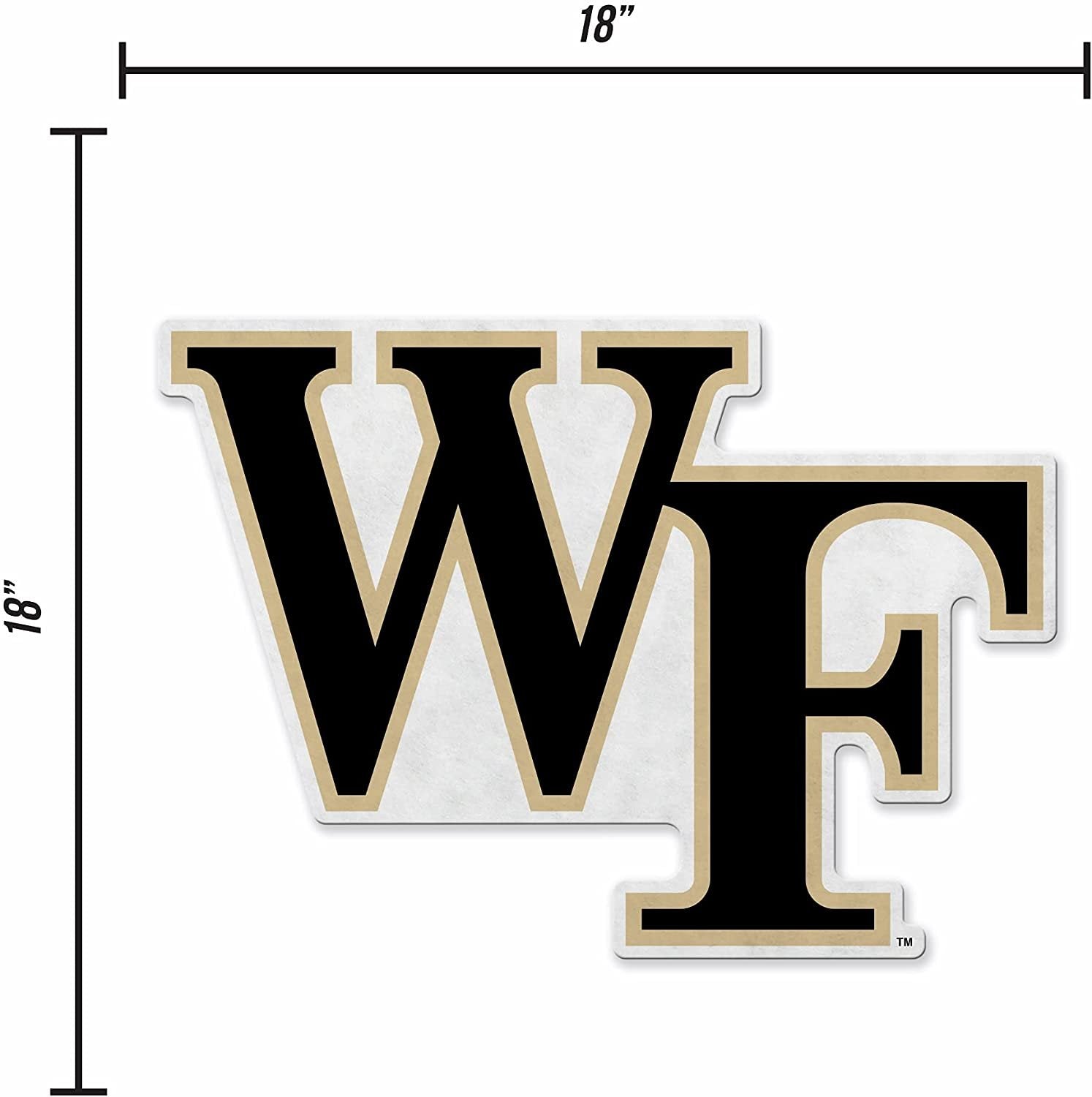 Rico Industries NCAA Wake Forest Demon Deacons Primary Logo Shape Cut Pennant 4