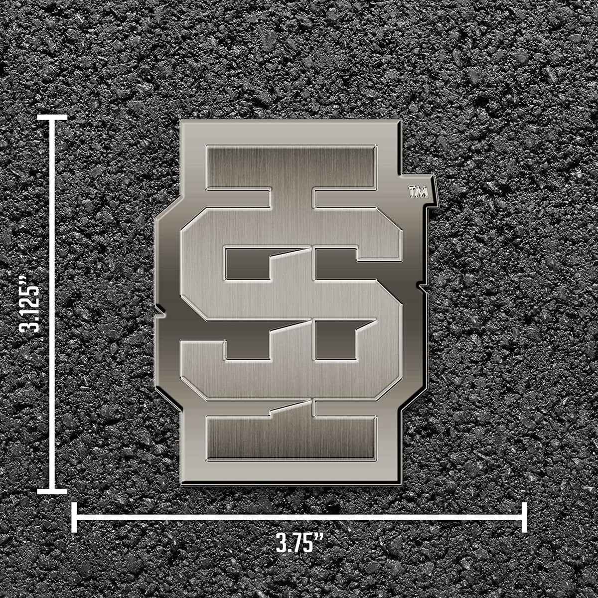 Idaho State University Bengals Solid Metal Auto Emblem Antique Nickel for Car/Truck/SUV 5
