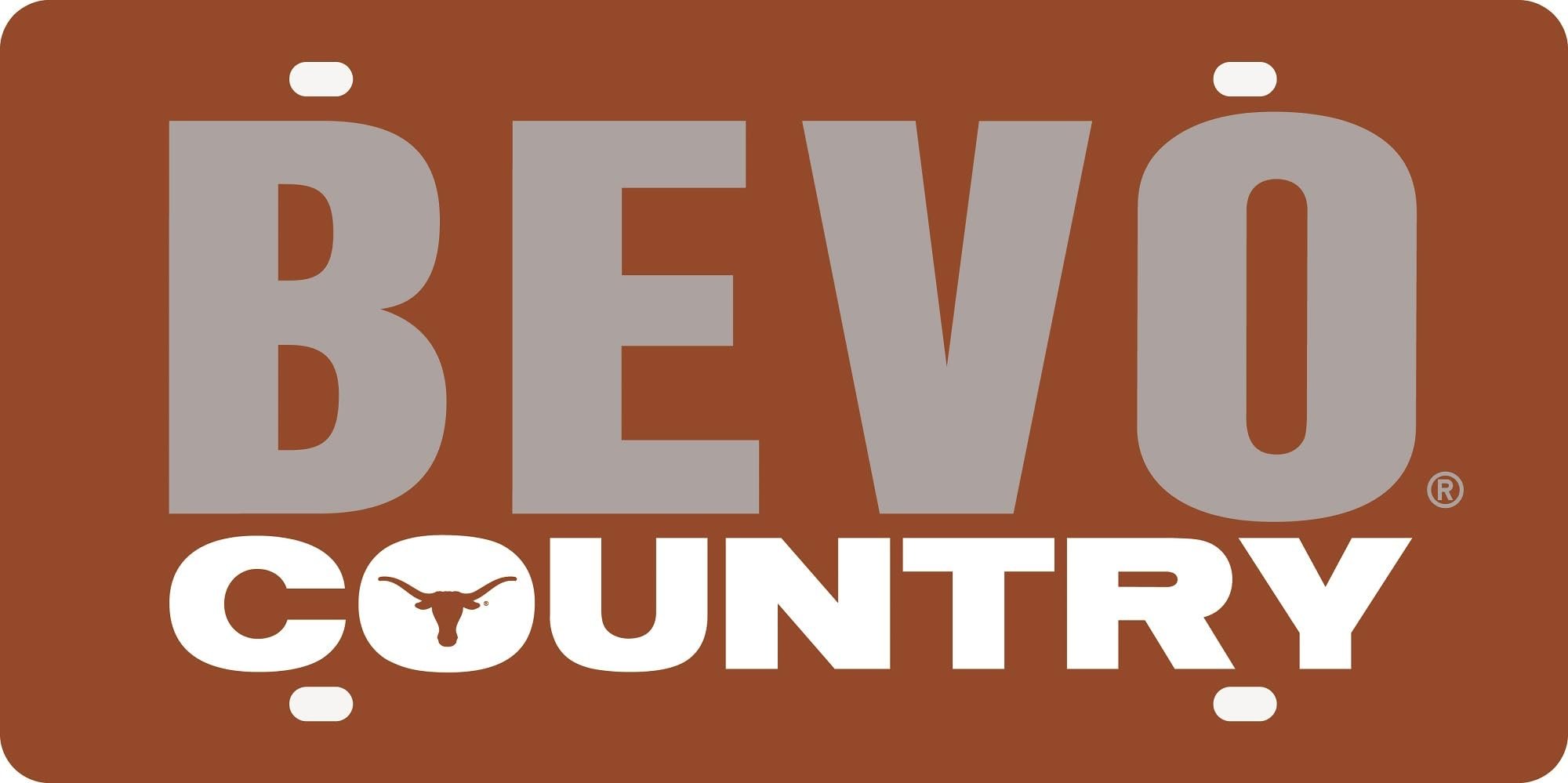 University of Texas Longhorns Premium Laser Cut Tag License Plate, Country Design, Mirrored Acrylic Inlaid, 12x6 Inch 1