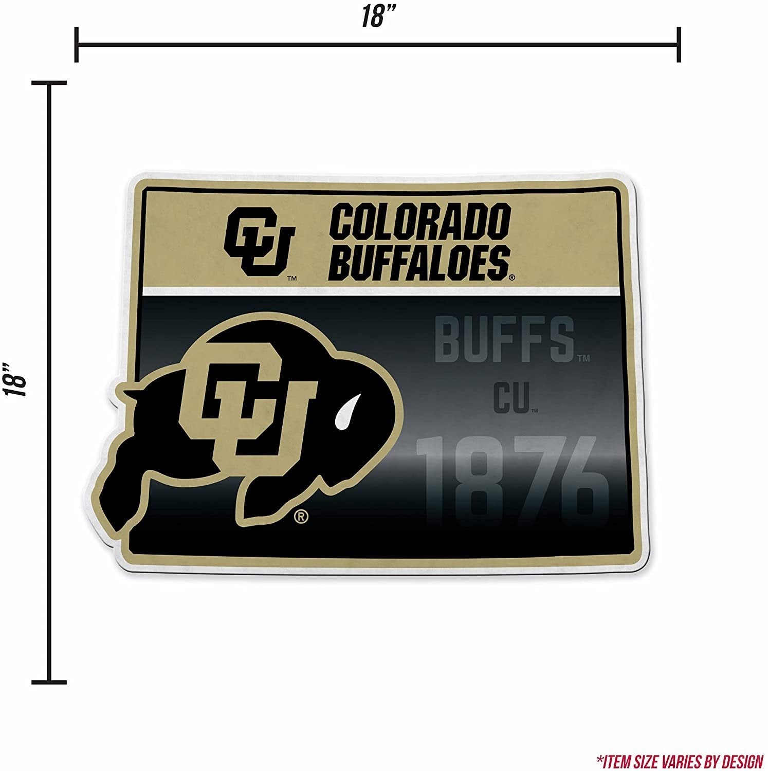 University of Colorado Buffaloes 18 Inch Super Soft Felt Pennant, State Shape, Wall Decoration 4