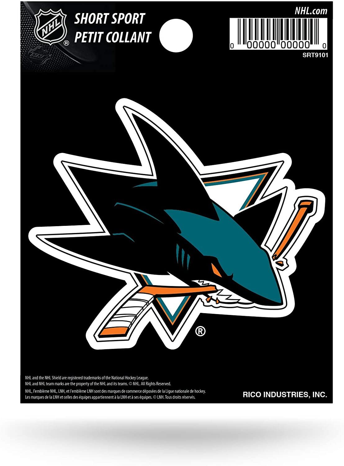 San Jose Sharks 3" Short Sport Decal