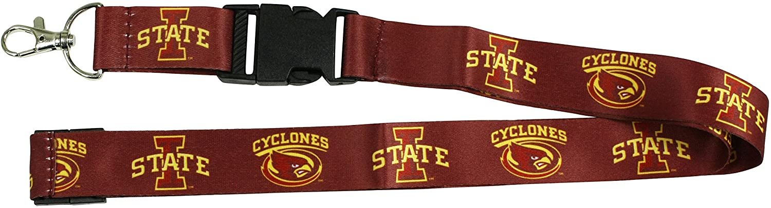 Iowa State University Cyclones Lanyard Keychain Double Sided Breakaway Safety Design Adult 18 Inch