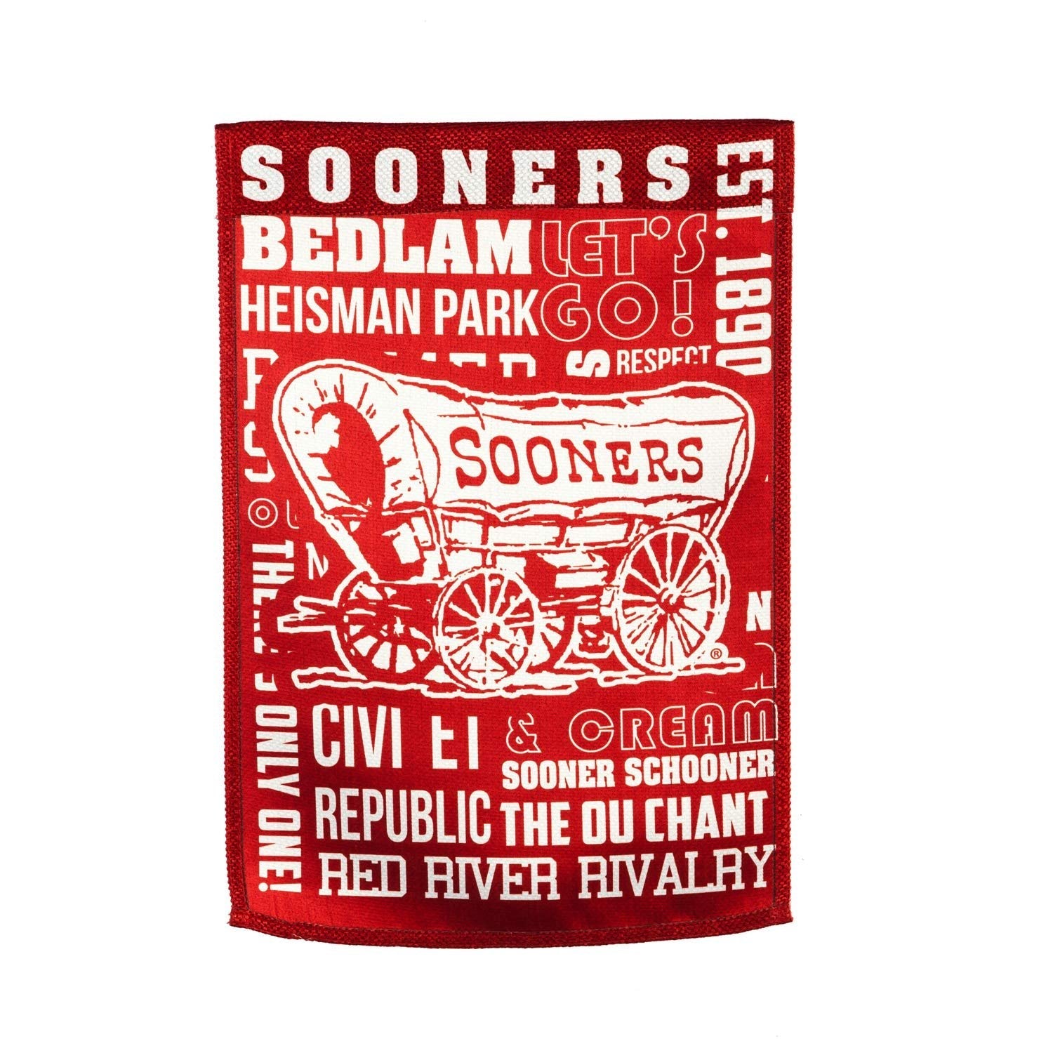 University of Oklahoma Sooners Premium Double Sided Garden Flag Banner, Fan Rules Design, 13x18 Inch, Display Stand Sold Seperately, Officially Licensed 2