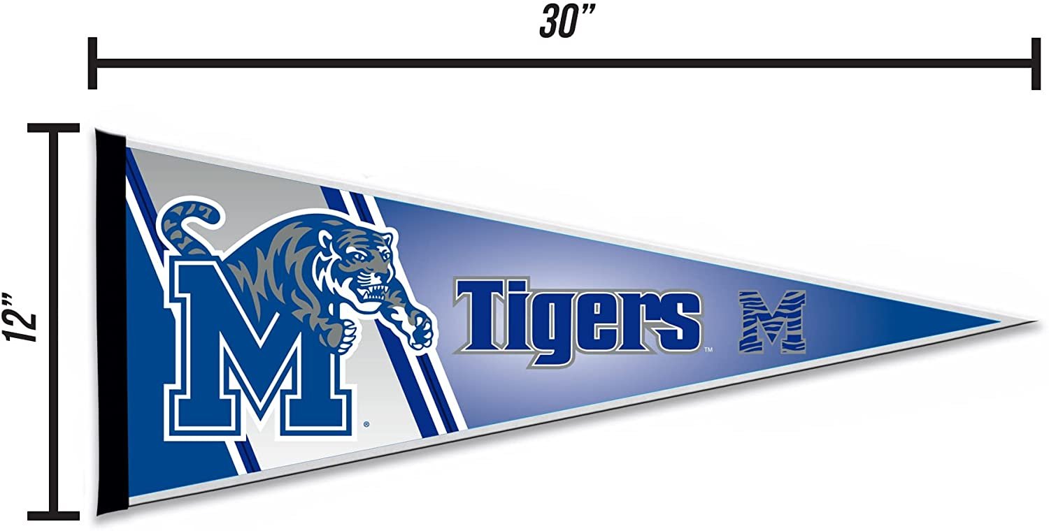 University of Memphis Tigers Soft Felt Pennant, Primary Logo, 12x30 Inch 4