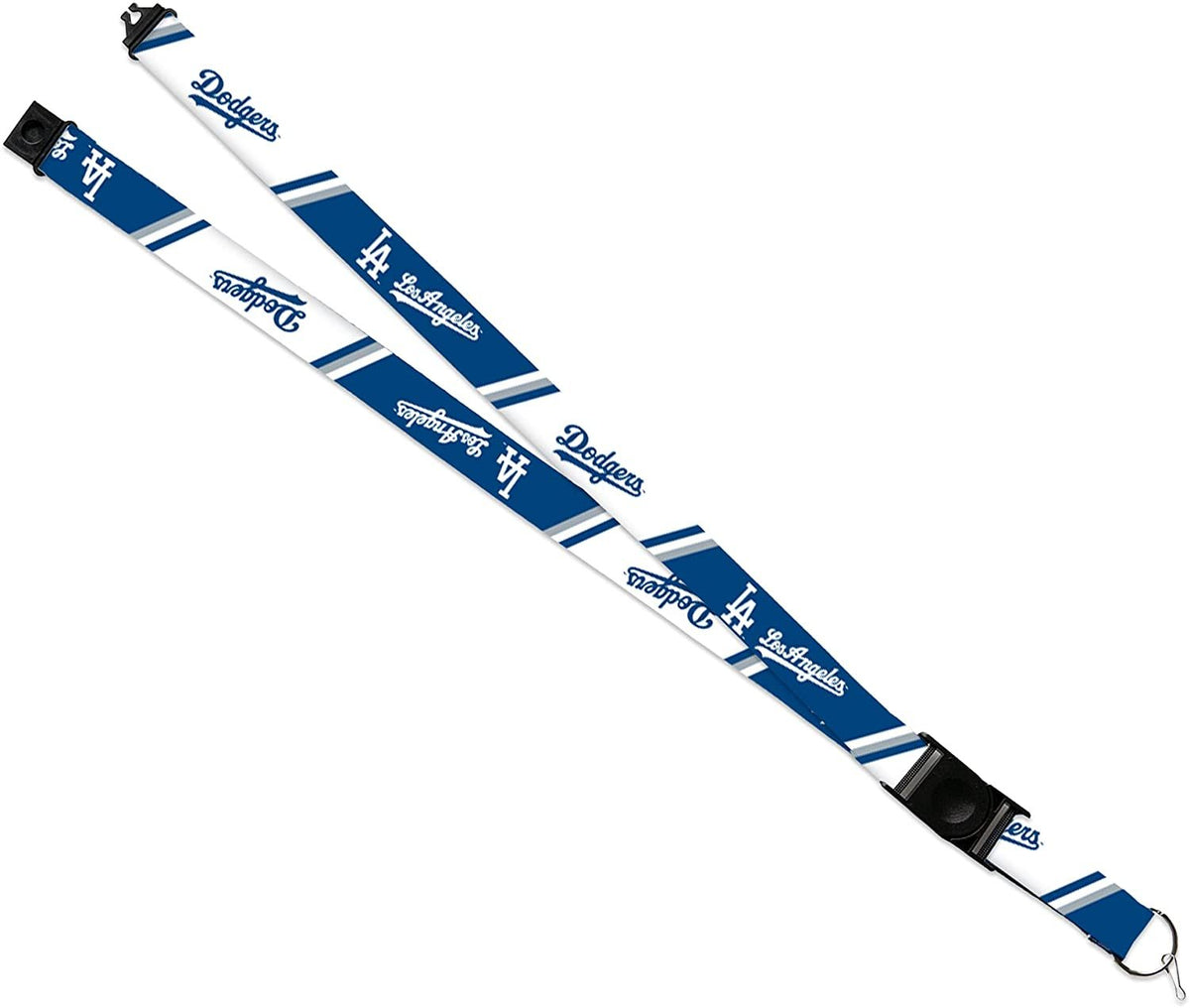 Los Angeles Dodgers Lanyard Keychain Double Sided 18 Inch Button Clip Safety Breakaway 1