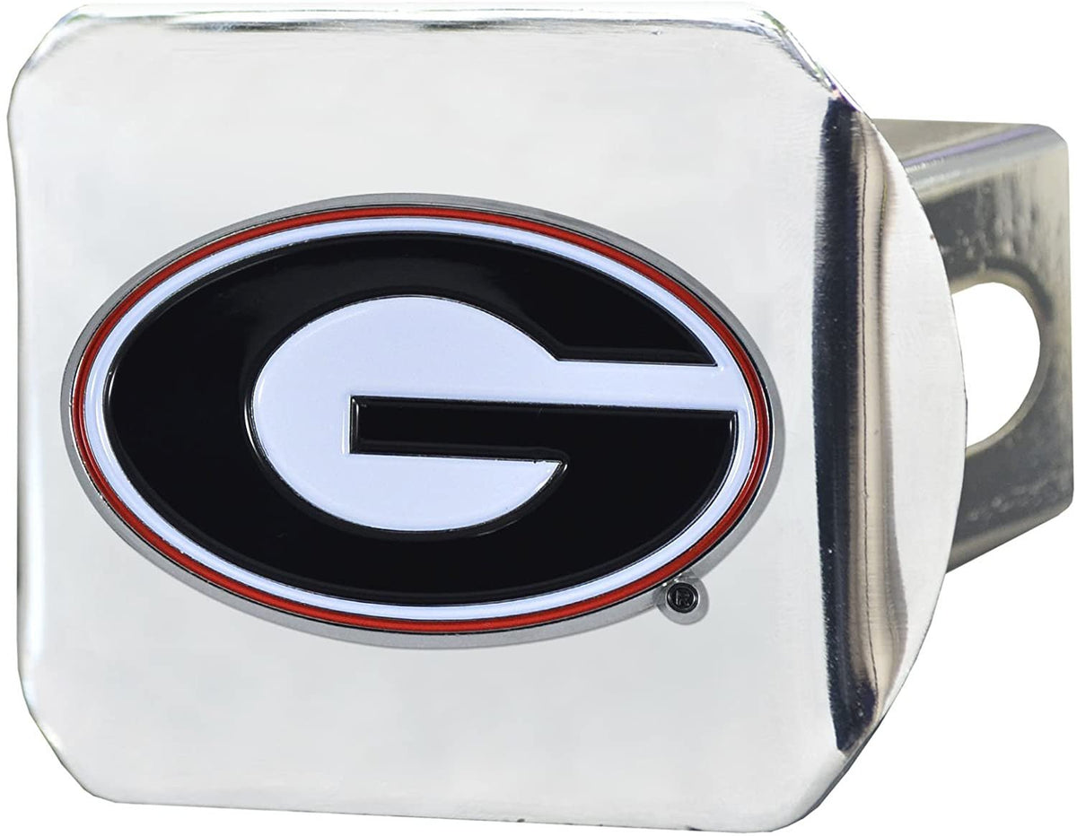 Georgia Bulldogs Hitch Cover Solid Metal with Raised Color Metal Emblem 2" Square Type III University of