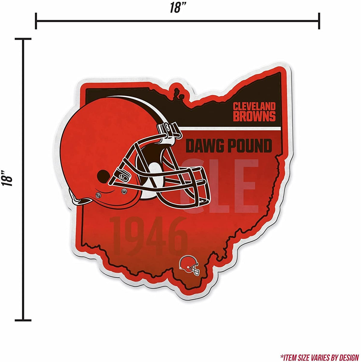Cleveland Browns Pennant State Shape 18 Inch Soft Felt 4