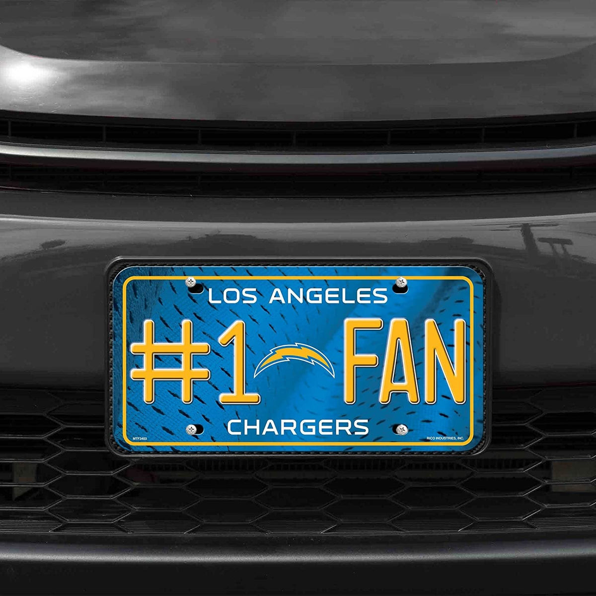 Los Angeles Chargers #1 Fan Metal License Plate Tag 2