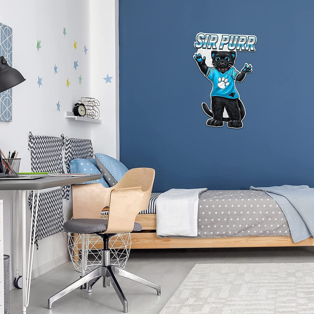 Carolina Panthers Pennant Mascot Logo 18 Inch Soft Felt 2