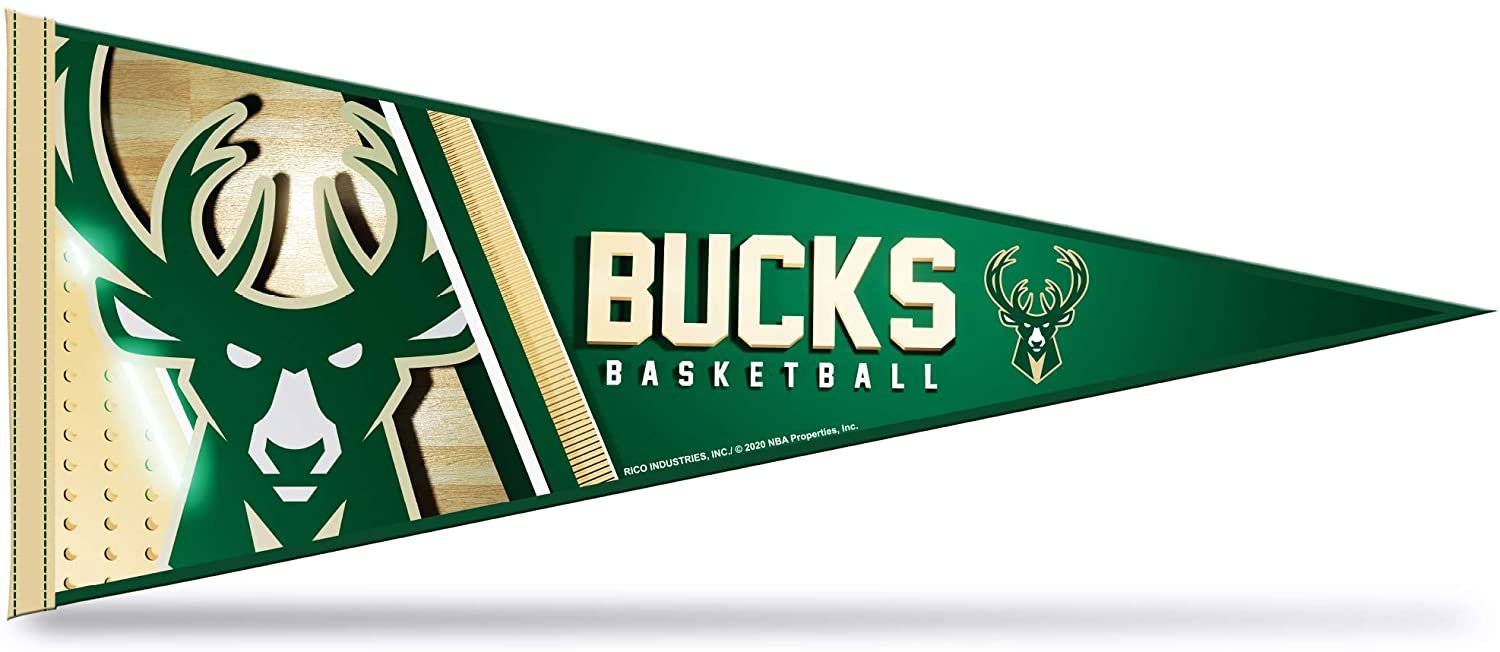 Milwaukee Bucks Pennant 12x30 Inch Soft Felt