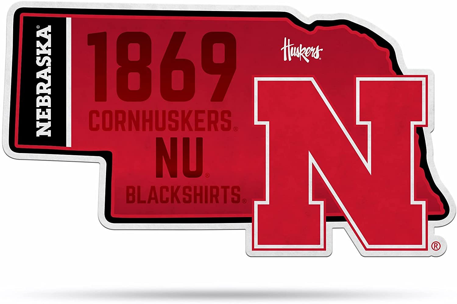 Nebraska Cornhuskers Pennant State Shape 18 Inch Soft Felt University of 1