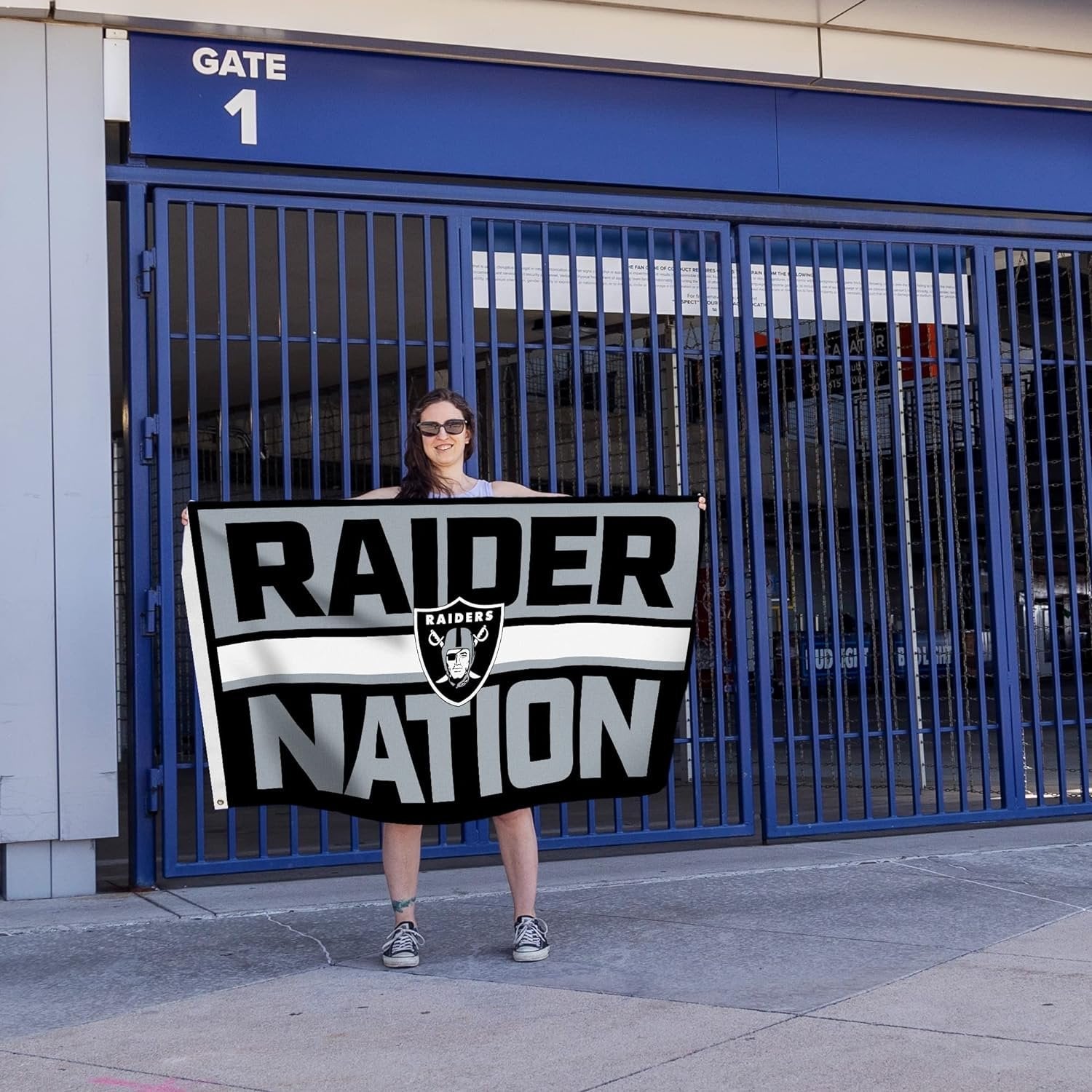 Las Vegas Raiders Premium 3x5 Foot Flag Banner, Bold Design, Metal Grommets, Outdoor Indoor Use, Single Sided 4