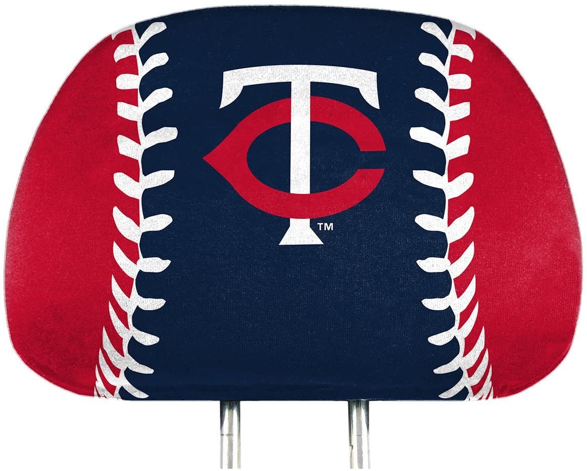 Minnesota Twins Pair of Premium Auto Head Rest Covers, Full Color Printed, Elastic, 14x10 Inch 1