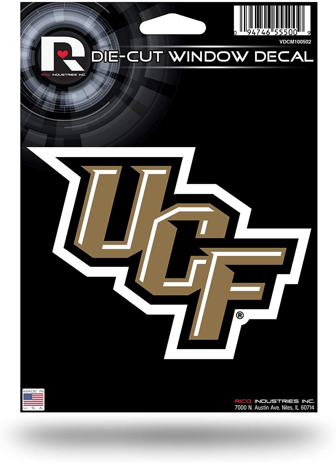 University of Central Florida Knights UCF 5 Inch Die Cut Flat Vinyl Decal Sticker Adhesive Backing