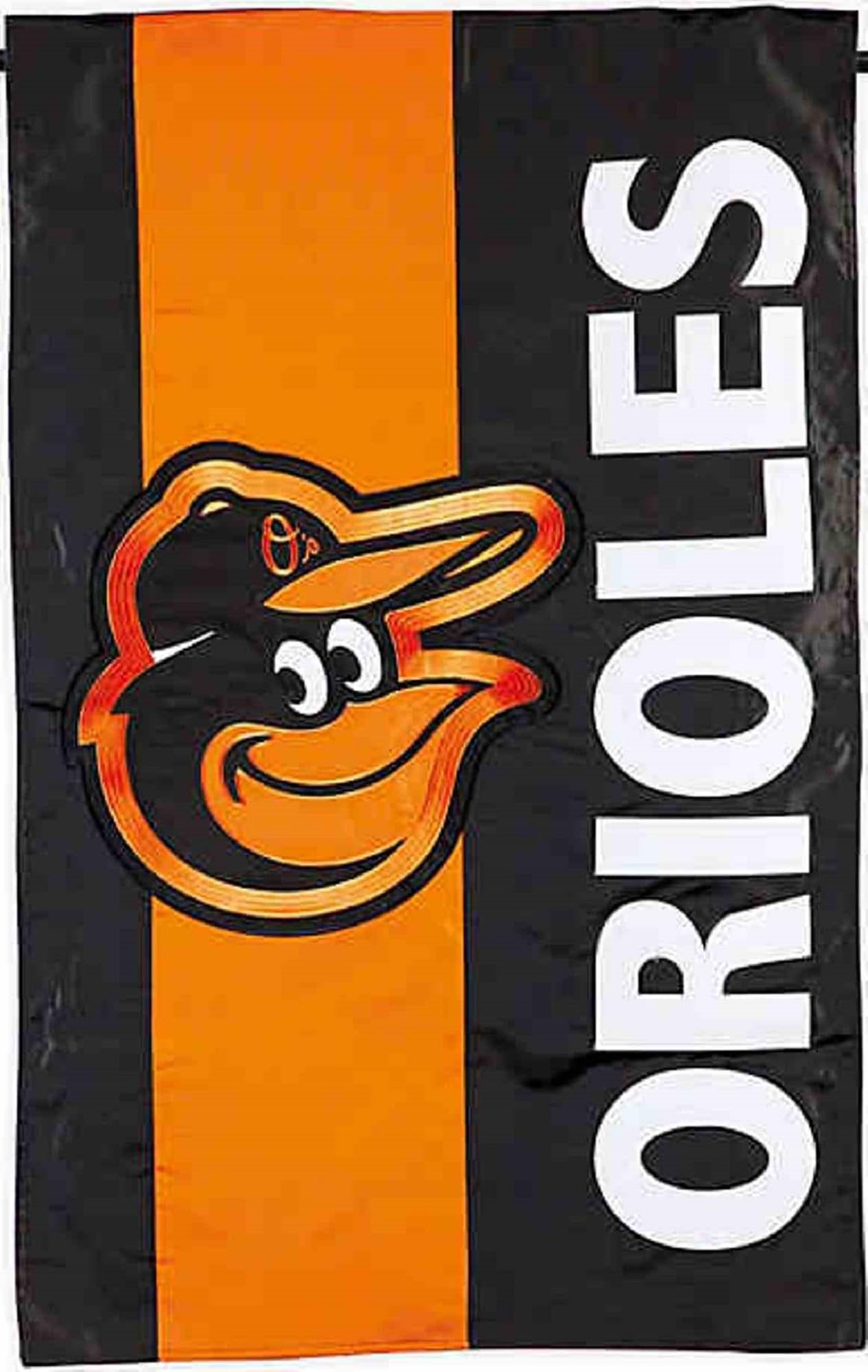 Baltimore Orioles Premium Double Sided Garden Flag Banner, Embroidered Applique, 12.5 x 18 inch, Indoor Outdoor Use, Display Stand Sold Separately