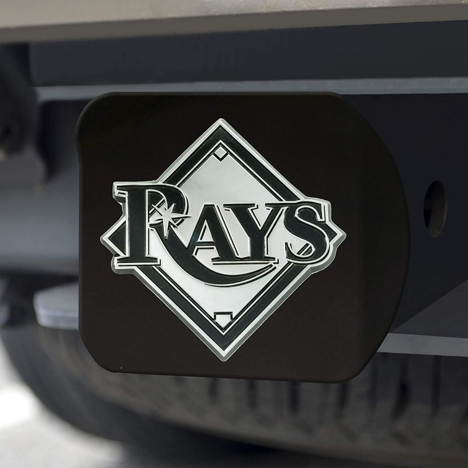 FANMATS 26726 MLB - Tampa Bay Rays Hitch Cover - Black