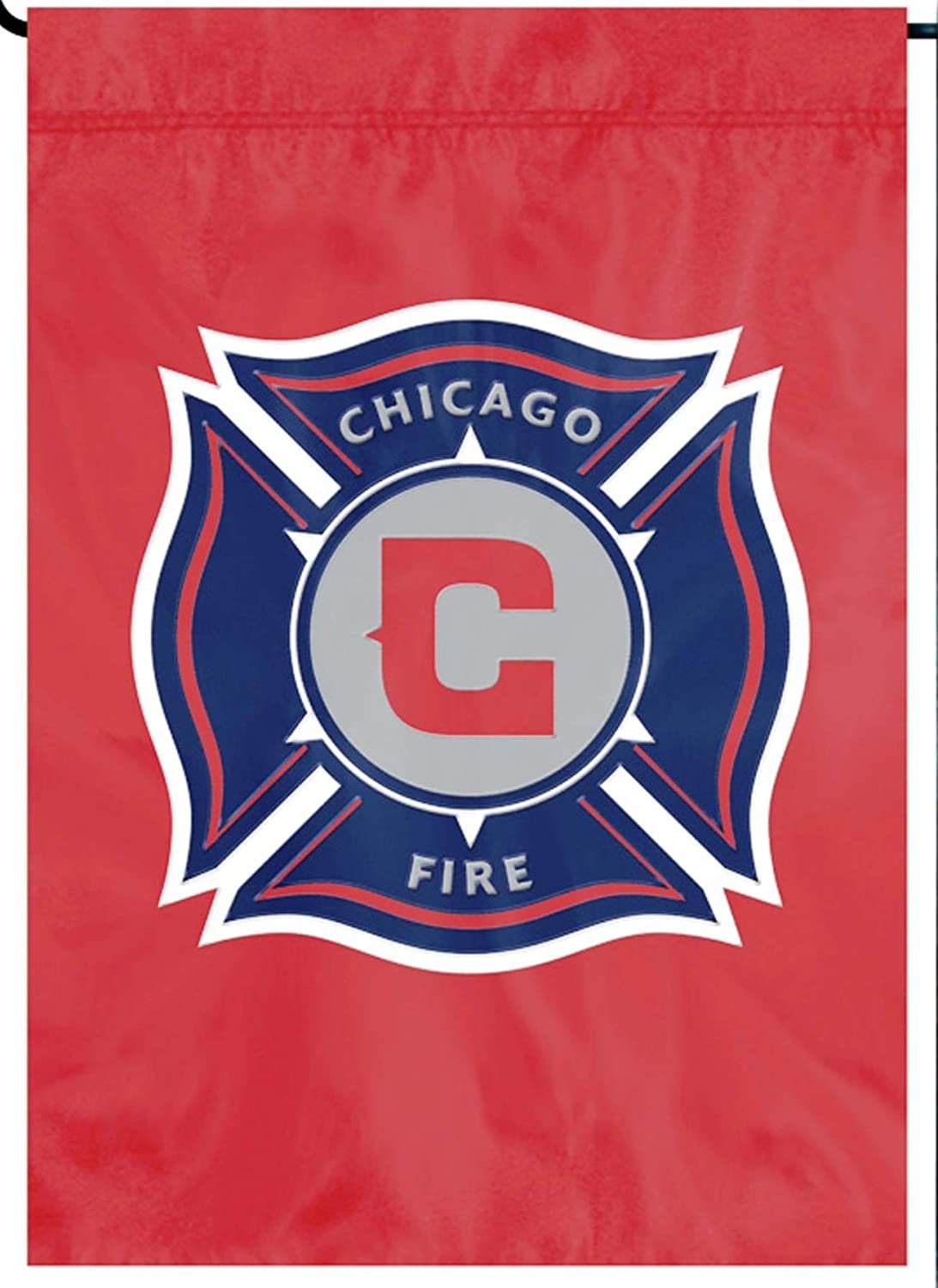 Chicago Fire Premium Garden Flag Applique & Embroidered Banner Soccer MLS Football Club