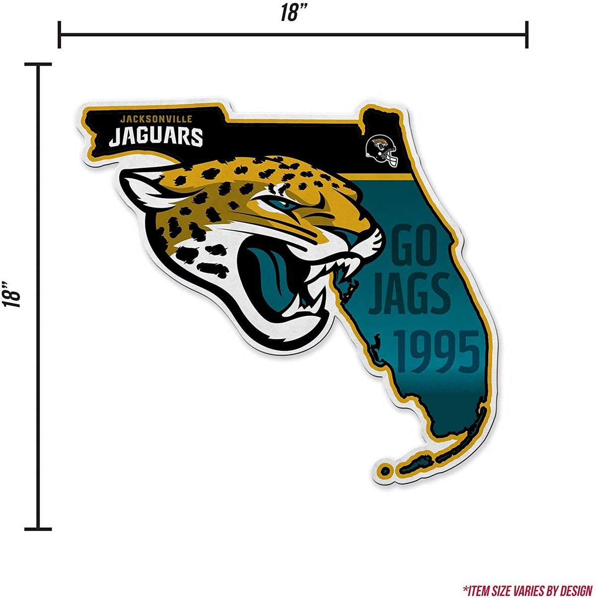 Jacksonville Jaguars Pennant State Shape 18 Inch Soft Felt 4