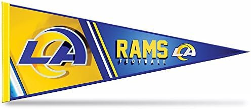 Los Angeles Rams 12x30 Inch Soft Felt Pennant, Primary Logo, Wall Decor, Man Cave 7