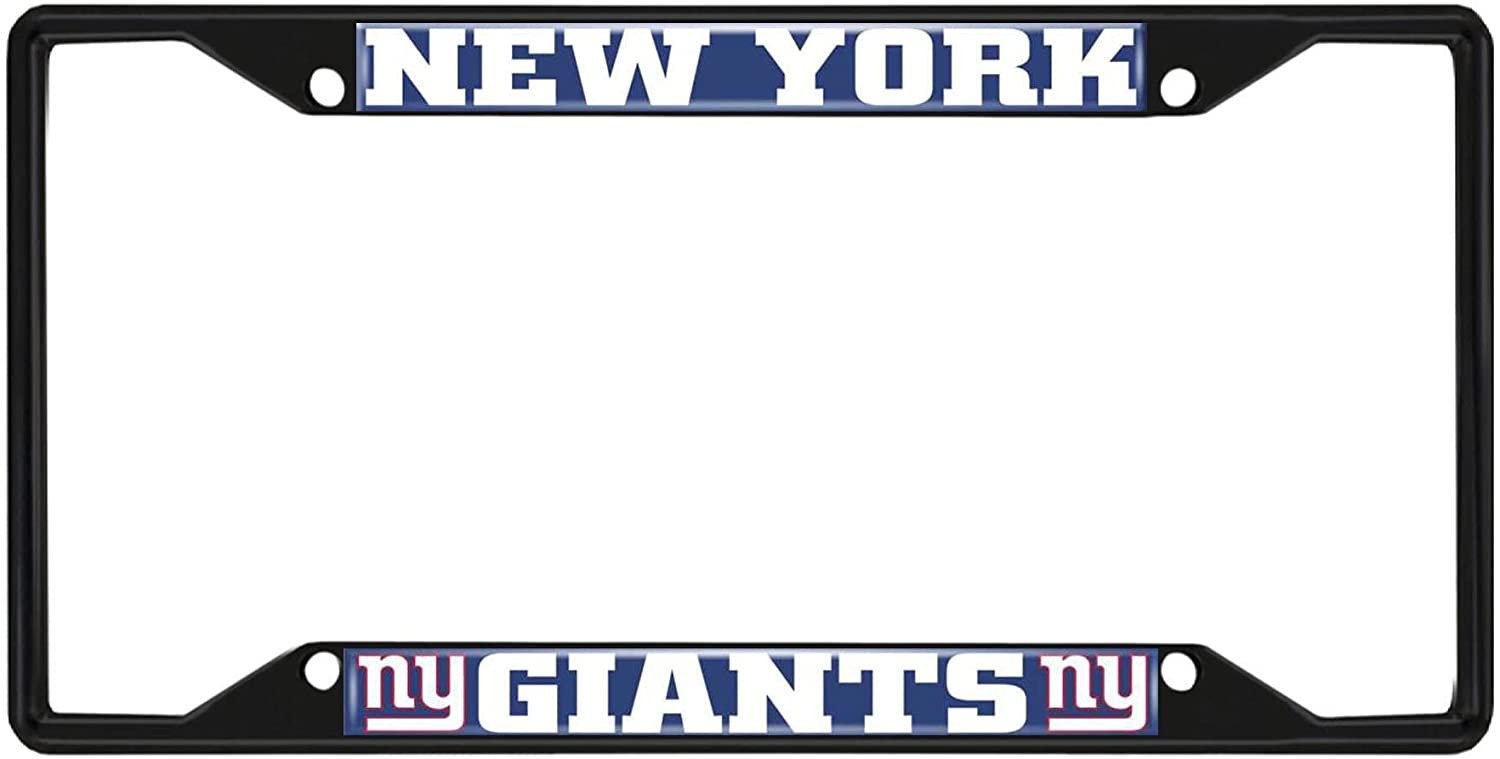 Fanmats NFL New York Giants Black Metal License Plate Frame