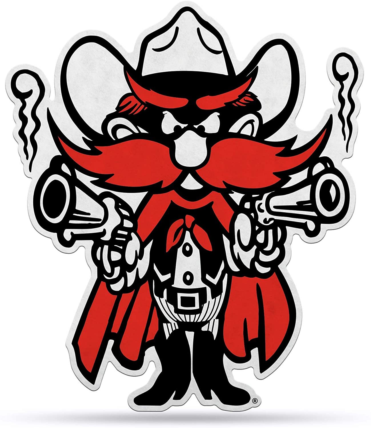 NCAA Texas Tech Red Raiders NCAA Mascot Shape Cut Pennant, Team color, Item footprint: 18" x 18" 1