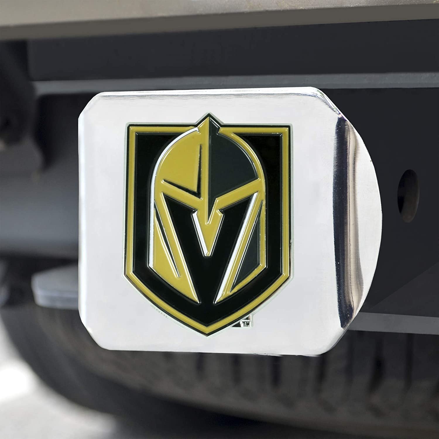 Vegas Golden Knights Hitch Cover Solid Metal with Raised Color Metal Emblem 2" Square Type III