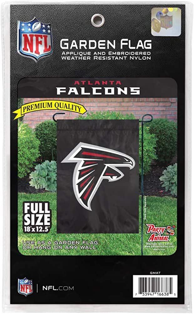 Atlanta Falcons Premium Garden Flag Banner Applique Embroidered 12.5 x 18 Inches 4
