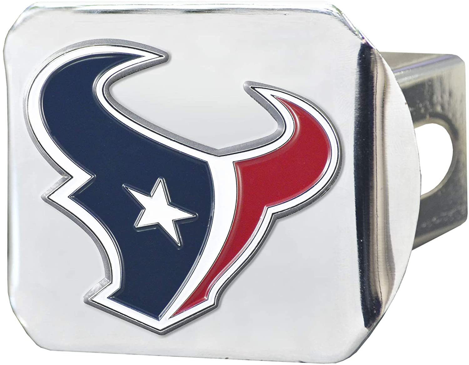 Houston Texans Hitch Cover Solid Metal with Color Metal Emblem 2" Square Type III