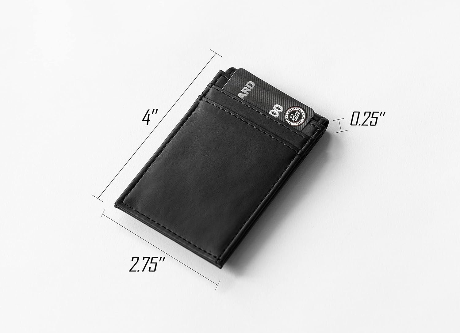 Buffalo Bills Premium Black Leather Wallet, Front Pocket Magnetic Money Clip, Laser Engraved, Vegan 4