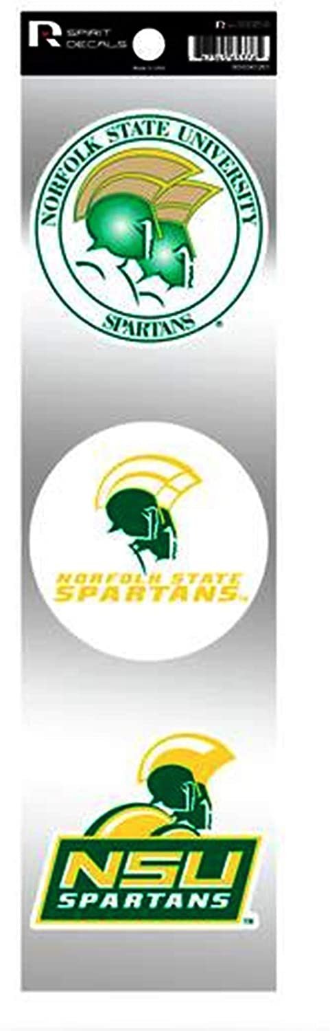 Norfolk State Spartans Triple Retro Decals Throwback Spirit Flat Vinyl Auto Home Sticker Sheet University of 1