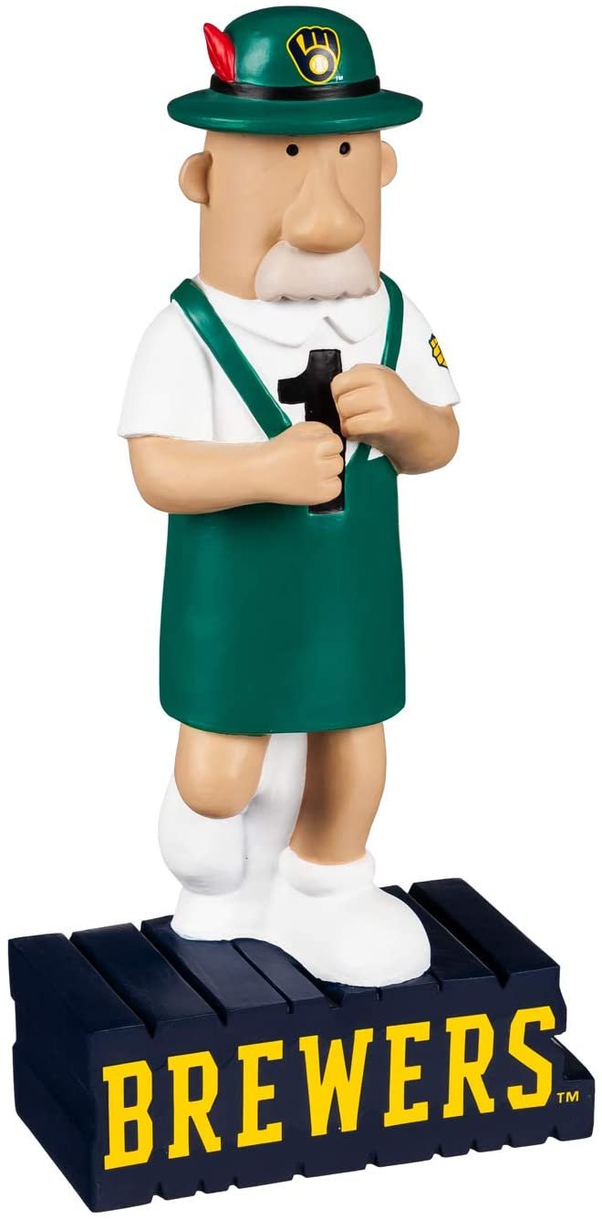 Milwaukee Brewers Bratwurst 12" Mascot Logo Outdoor Garden Statue Resin Decoration Baseball