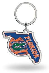 University of Florida Gators Metal Keychain State Shape Design 1