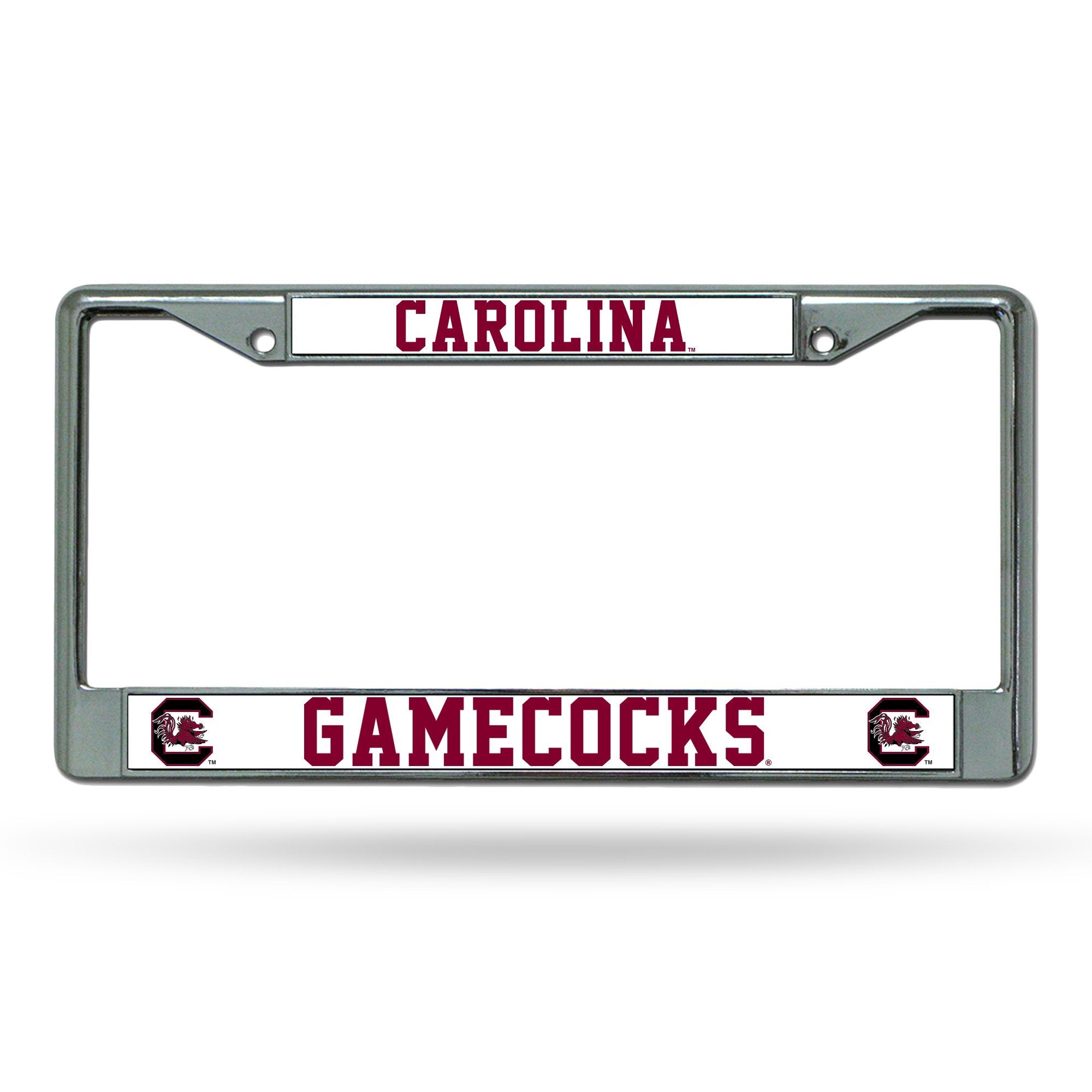 University of South Carolina Gamecocks Premium Metal License Plate Frame Chrome Tag Cover, 12x6 Inch
